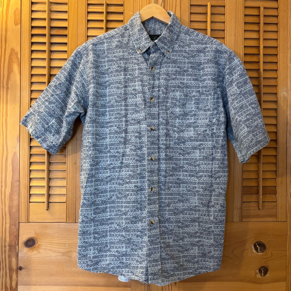 Redhead Gray Patterned Casual Button Down Shirt - image 1